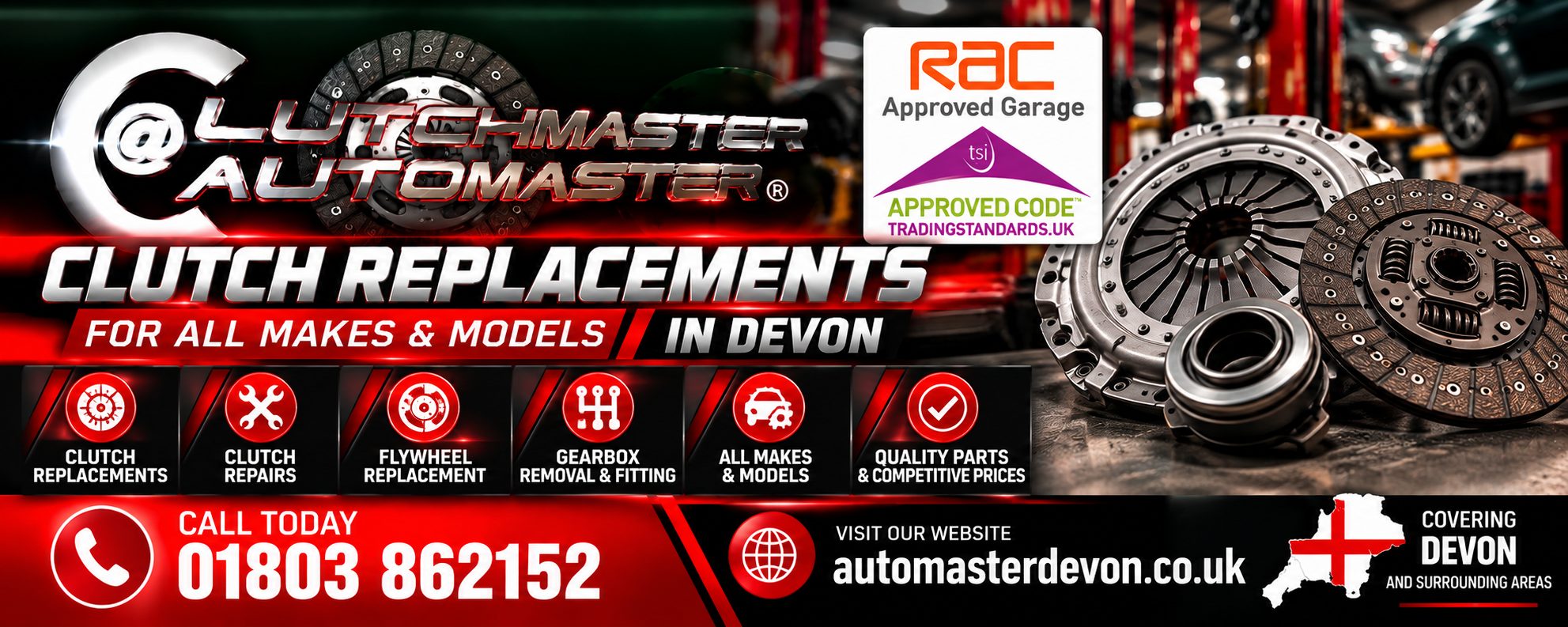Clutch replacements for all makes and models in Devon
